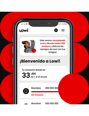 Captura de pantalla de la App de Lowi donde se muestran todos los datos de la tarifa contratada