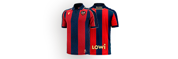 Parte delantera y trasera de la camiseta del Levante